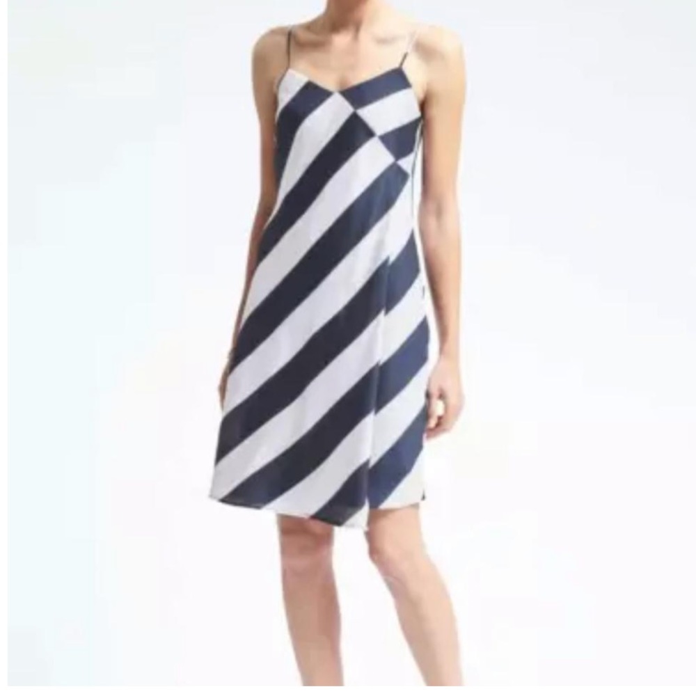Banana Republic Silky Navy Dress